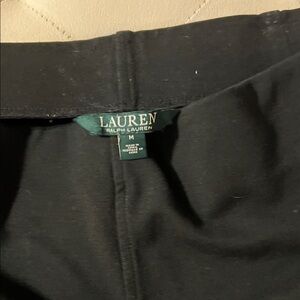 Women’s Ralph Lauren  Black Pants M Elastic waistband Short Length